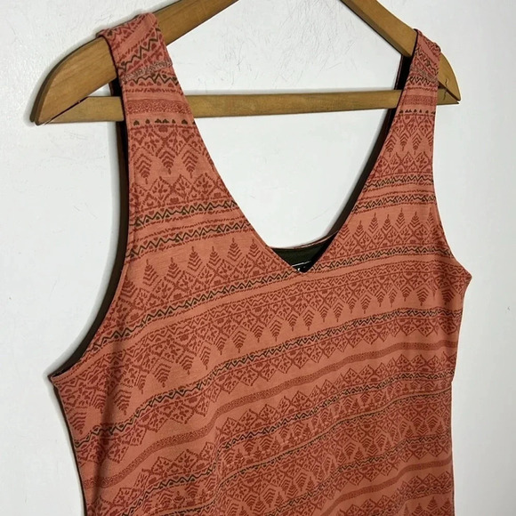 L.L.Bean Sleeveless Tank Dress Geometric Tribal Print Stretch Travel Casual - Picture 4 of 10